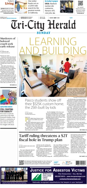 Cover of Tri-City Herald (Sunday)