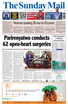 Cover of The Sunday Mail (Zimbabwe)