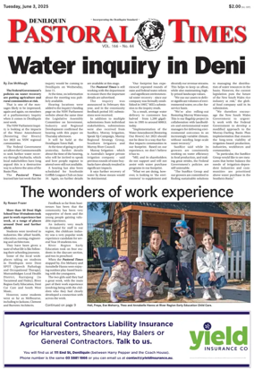 Cover of Deniliquin Pastoral Times