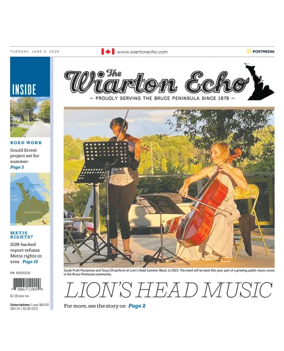 Cover of Wiarton Echo