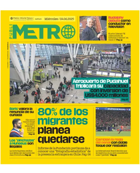 Cover of Publimetro Chile