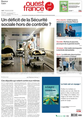 Cover of Ouest France (Bayeux / Caen)