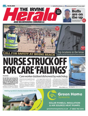 Cover of The Irvine Herald and Kilwinning Chronicle