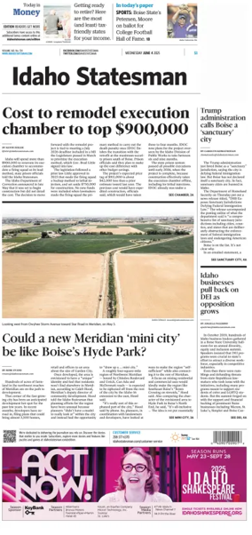 Cover of The Idaho Statesman