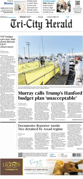 Cover of Tri-City Herald