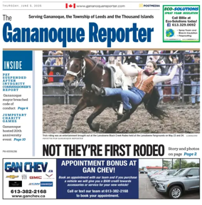 Cover of The Gananoque Reporter