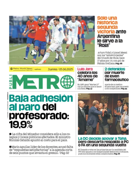 Cover of Publimetro Chile