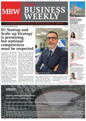 Cover of The Malta Business Weekly