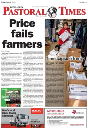 Cover of Deniliquin Pastoral Times