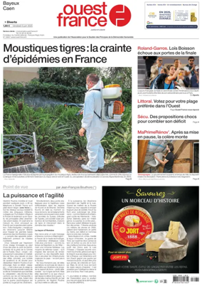 Cover of Ouest France (Bayeux / Caen)