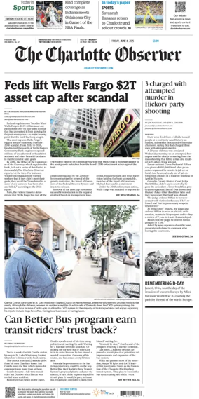 Cover of The Charlotte Observer