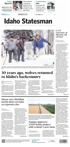 Cover of The Idaho Statesman