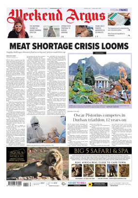 Cover of Weekend Argus (Saturday Edition)