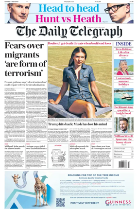 Cover of The Daily Telegraph - Saturday