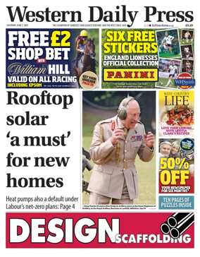 Cover of Western Daily Press (Saturday)