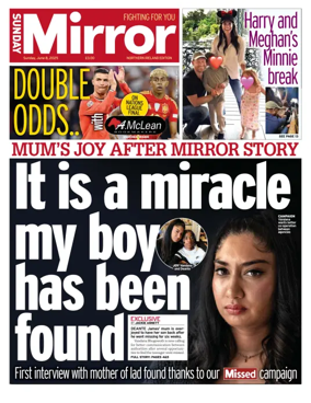 Cover of Sunday Mirror (Northern Ireland)