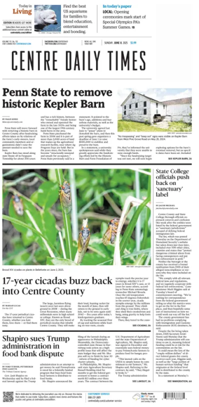 Cover of Centre Daily Times (Sunday)