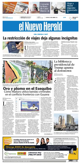 Cover of El Nuevo Herald (Sunday)