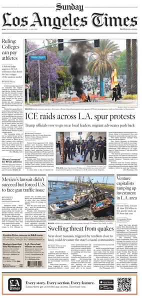 Cover of Los Angeles Times (Sunday)