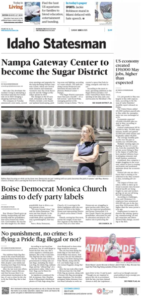 Cover of The Idaho Statesman (Sunday)
