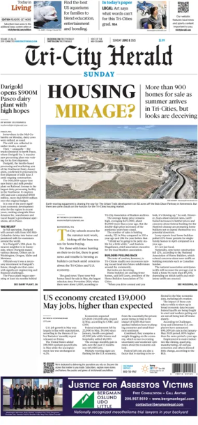 Cover of Tri-City Herald (Sunday)