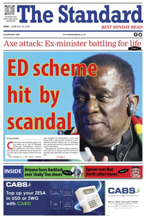 Cover of The Standard (Zimbabwe)