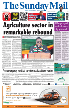 Cover of The Sunday Mail (Zimbabwe)