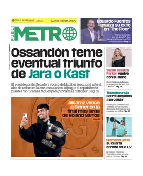 Cover of Publimetro Chile