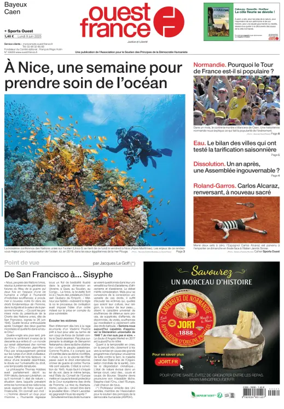 Cover of Ouest France (Bayeux / Caen)