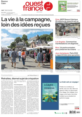 Cover of Ouest France (Bayeux / Caen)