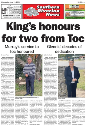 Cover of Southern Riverina news