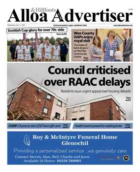 Cover of Alloa Advertiser