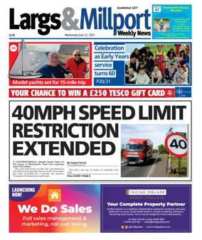 Cover of Largs & Millport Weekly News