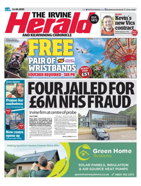 Cover of The Irvine Herald and Kilwinning Chronicle