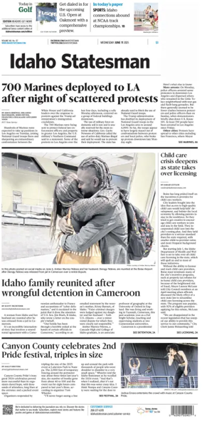 Cover of The Idaho Statesman