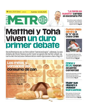 Cover of Publimetro Chile