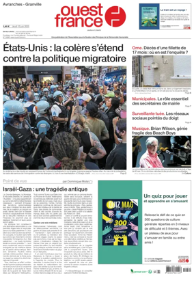 Cover of Ouest France (Avranches)