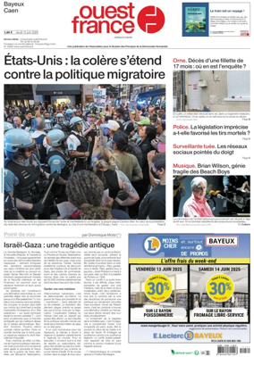 Cover of Ouest France (Bayeux / Caen)