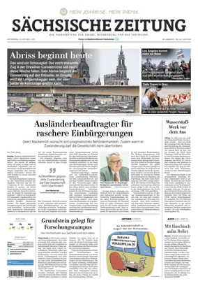 Cover of Sächsische Zeitung  (Niesky)