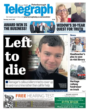 Cover of The Peterborough Evening Telegraph