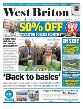 Cover of West Briton (Falmouth Penryn Helston The Lizard)
