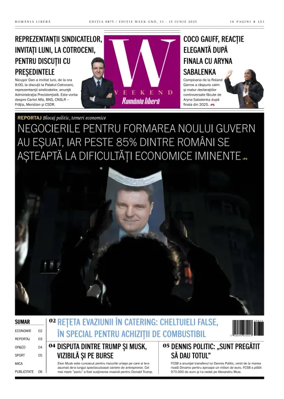 Cover of Romania Libera - Friday Edition