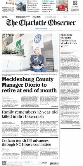 Cover of The Charlotte Observer