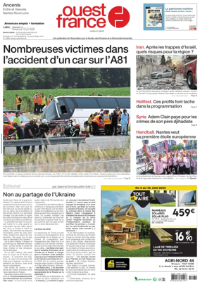 Cover of Ouest France (Ancenis)