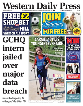 Cover of Western Daily Press (Saturday)