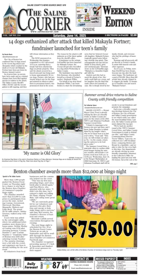 Cover of The Saline Courier Weekend