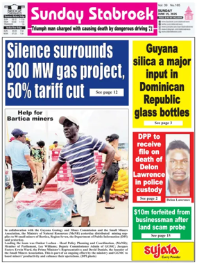 Cover of Stabroek News Sunday