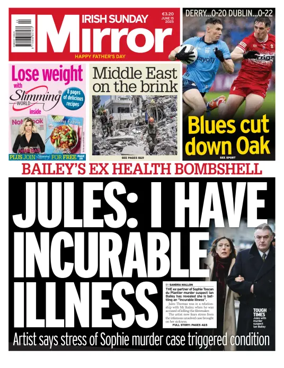 Cover of Irish Sunday Mirror