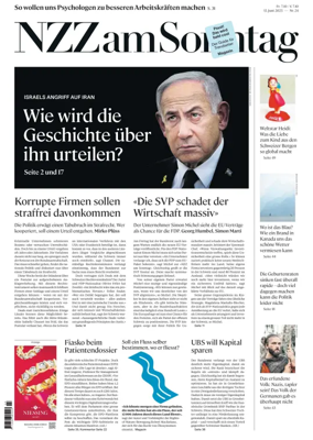 Cover of Neue Zurcher Zeitung Sunday