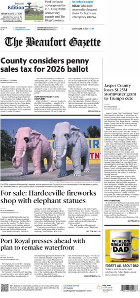 Cover of Beaufort Gazette (Sunday)